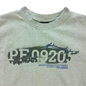 Mens fubu the collection graphic T-Shirt Size L Large Gray Short Sleeve Y2K